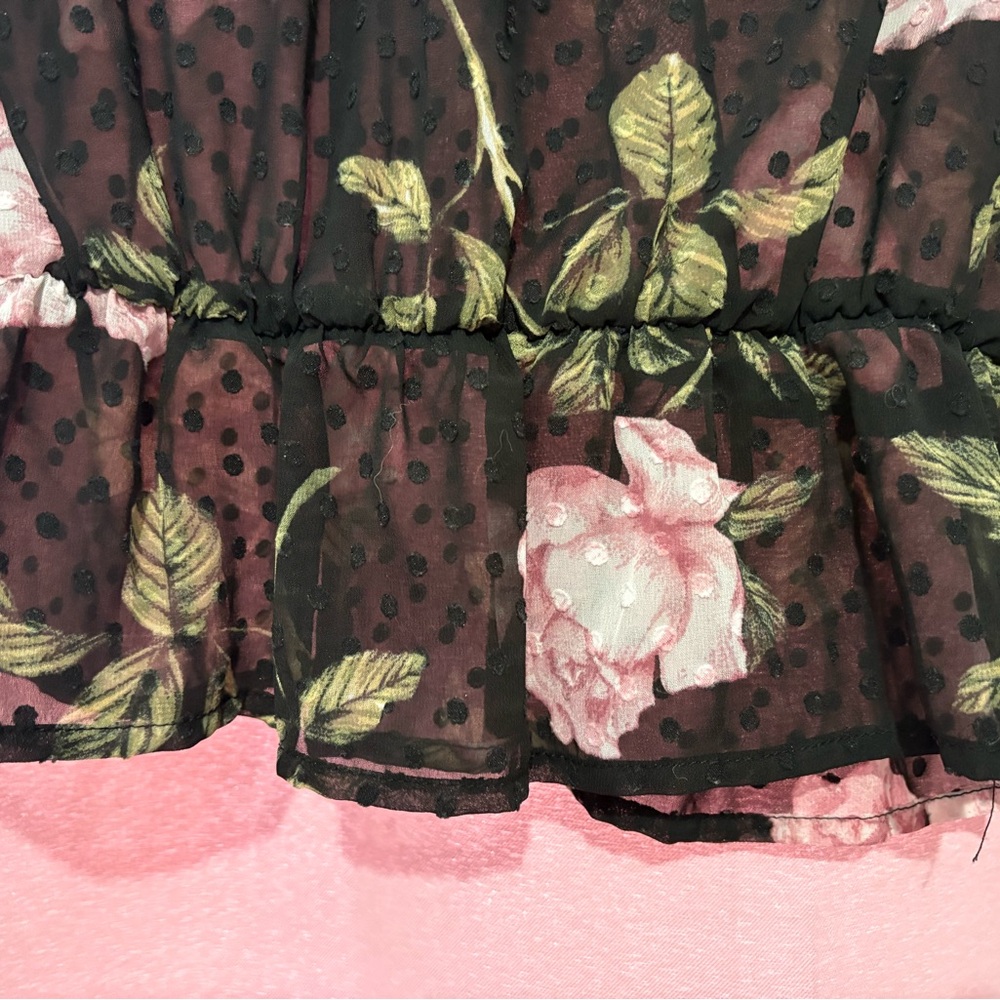 Floral Sheer Blouse - Picture 4 of 8